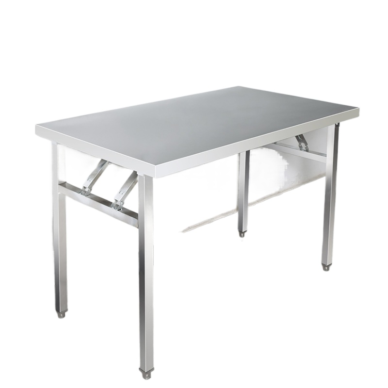 Commercial Kitchen Rental - โต๊ะพับสแตนเลสสำหรับใช้งานกลางแจ้ง ตลาดกลางคืน โต๊ะบาร์บีคิวทรงสี่เหลี่ยมเชิงพาณิชย์ ให้เช่าสำหรับบ้าน ครัวเรือน ใช้งานง่าย