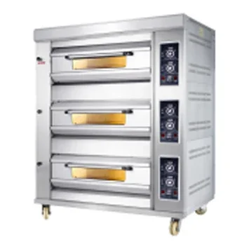 Commercial Kitchen Oven - เตาอบเชิงพาณิชย์แบบติดตั้งในตัว อุปกรณ์เครื่องจักรเบเกอรี่ เตาอบขนมปัง เค้ก เตาอบแบบเด็คสำหรับขาย
