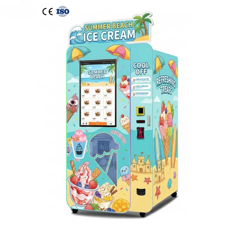 Soft Serve Ice Cream Machine - ตู้จำหน่ายไอศกรีมอัตโนมัติ เครื่องจ่ายซอฟต์เสิร์ฟ ระบบสัมผัสอัจฉริยะ ระบบทำความเย็นเร็ว สำหรับใช้งานเชิงพาณิชย์
