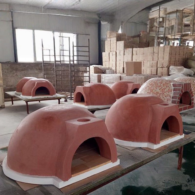 Commercial Kitchen Oven - เตาอบพิซซ่าแบบอิตาเลียนบุอิฐ ใช้แก๊สและฟืน สำหรับร้านอาหารกลางแจ้งเชิงพาณิชย์ ปรับแต่งได้