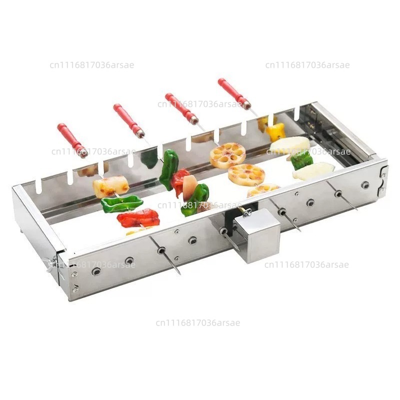 Hot Dog Roller Grill - เตาย่างบาร์บีคิวเชิงพาณิชย์พร้อมตะแกรงย่างสแตนเลส เครื่องย่างเนื้อหมุนอัตโนมัติ ปรับความกว้างได้ เครื่องย่างฮอทดอกแบบลูกกลิ้ง