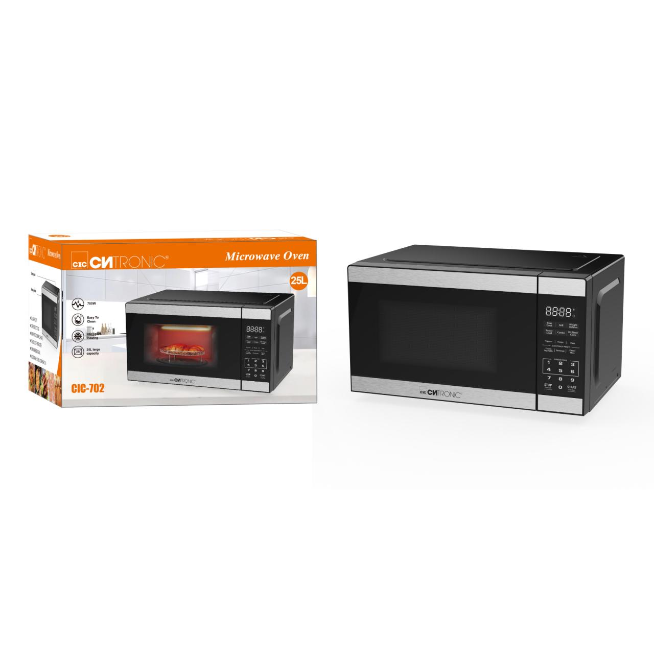 Commercial Kitchen Oven - เตาไมโครเวฟขนาดใหญ่ 25 ลิตร สำหรับใช้ในเชิงพาณิชย์ แบบตั้งโต๊ะ ทำจากสแตนเลส