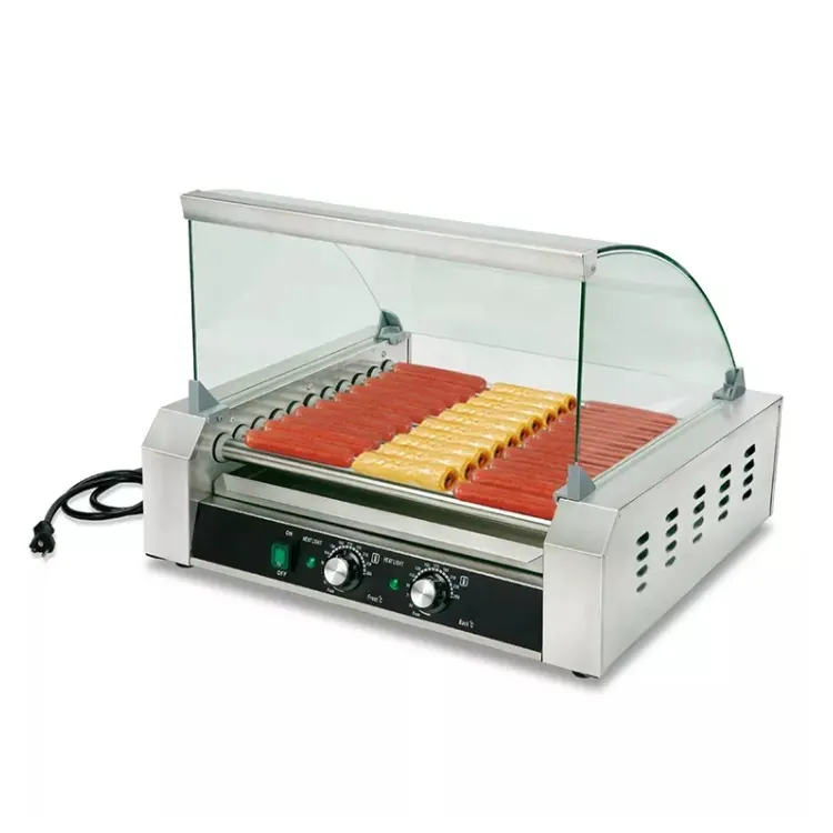 Hot Dog Roller Grill - เครื่องทำฮอทดอก 11 แท่ง 27 ช่อง ย่างฮอทดอก