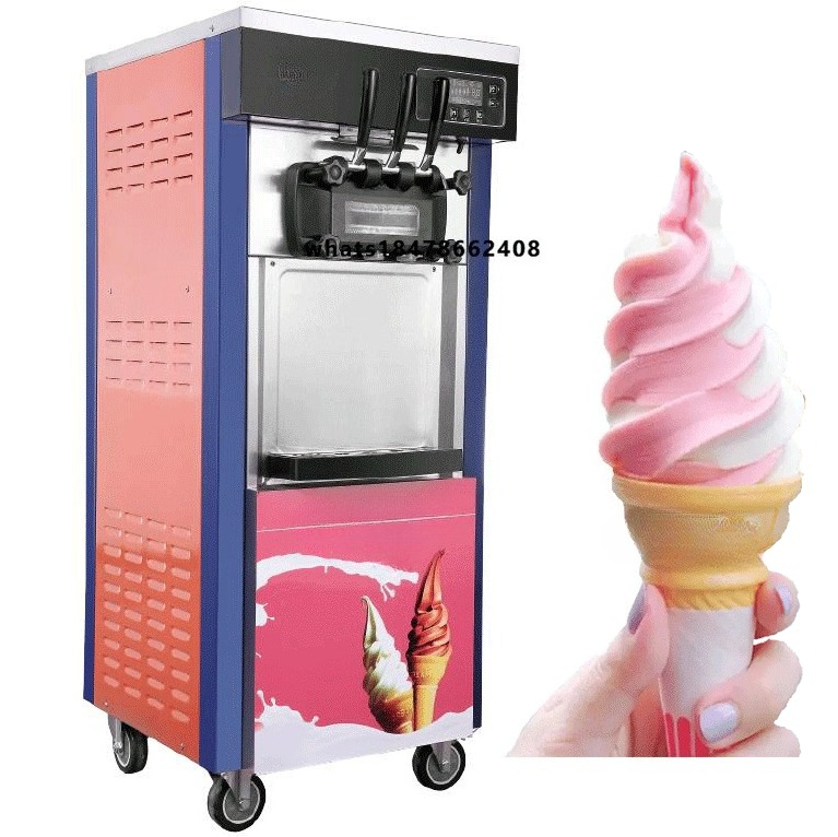 Soft Serve Ice Cream Machine - เครื่องทำไอศกรีมนุ่มแบบอัตโนมัติเต็มรูปแบบ 20~28 ลิตร/ชม. เครื่องทำไอศกรีมเชิงพาณิชย์ ราคาสำหรับธุรกิจ