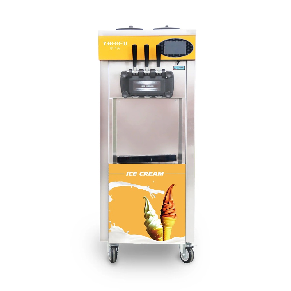 Soft Serve Ice Cream Machine - เครื่องทำไอศกรีมเชิงพาณิชย์ เครื่องทำไอศกรีมนุ่ม สำหรับร้านขนมหวานและร้านอาหารฟาสต์ฟู้ด แบบปรับแต่งได้