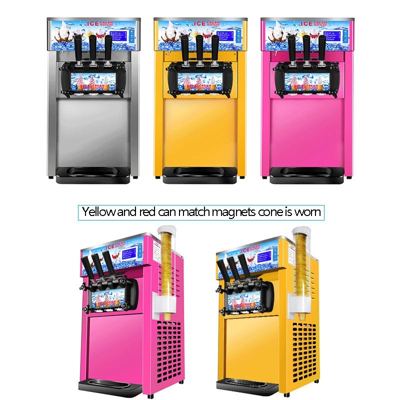 Soft Serve Ice Cream Machine - เครื่องทำไอศกรีมซอฟต์เสิร์ฟ 28 ลิตร/ชม. ความจุสูง สำหรับเชิงพาณิชย์ 3