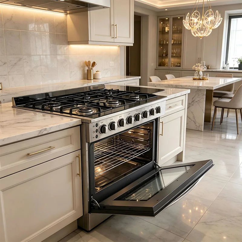 เตาแก๊สและเตาอบ 6 หัวเตาเชิงพา - Commercial Kitchen Oven บทวิจารณ์และราคา