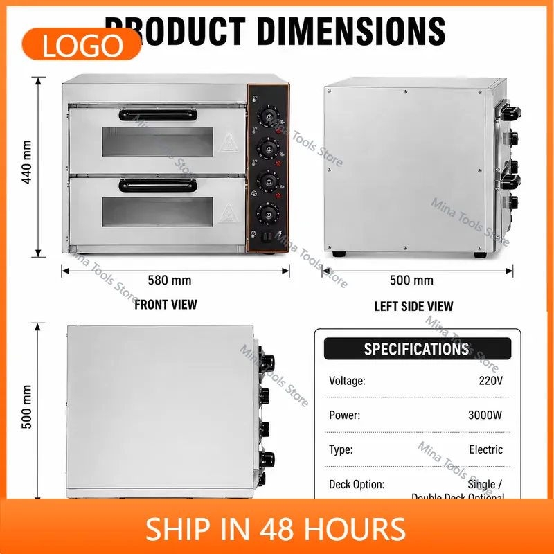 เตาอบพิซซ่าไฟฟ้าเชิงพาณิชย์ 30 - Commercial Kitchen Oven บทวิจารณ์และราคา