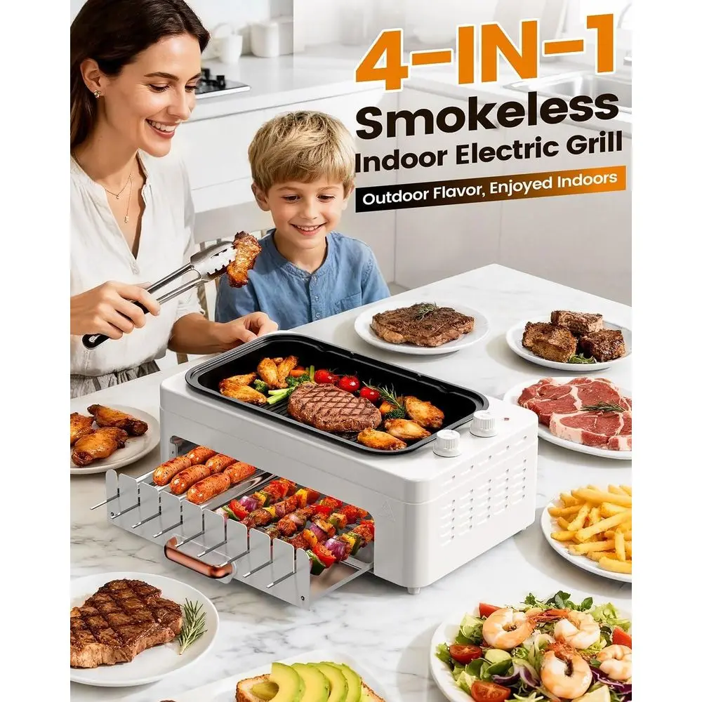 เตาย่างอเนกประสงค์ 4-in-1 สำหร - Hot Dog Roller Grill บทวิจารณ์และราคา