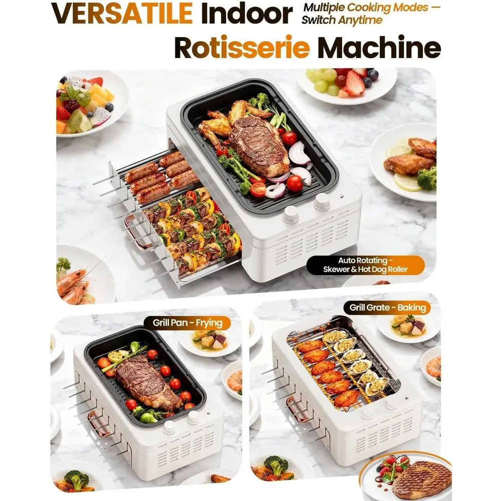 เตาย่างอเนกประสงค์ 4-in-1 สำหร - Hot Dog Roller Grill บทวิจารณ์และราคา