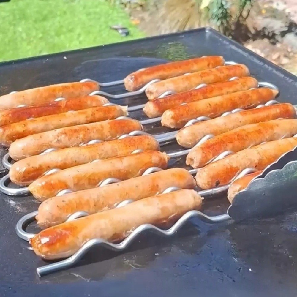 ตะแกรงย่างไส้กรอกสแตนเลสแบบหมุ - Hot Dog Roller Grill บทวิจารณ์และราคา