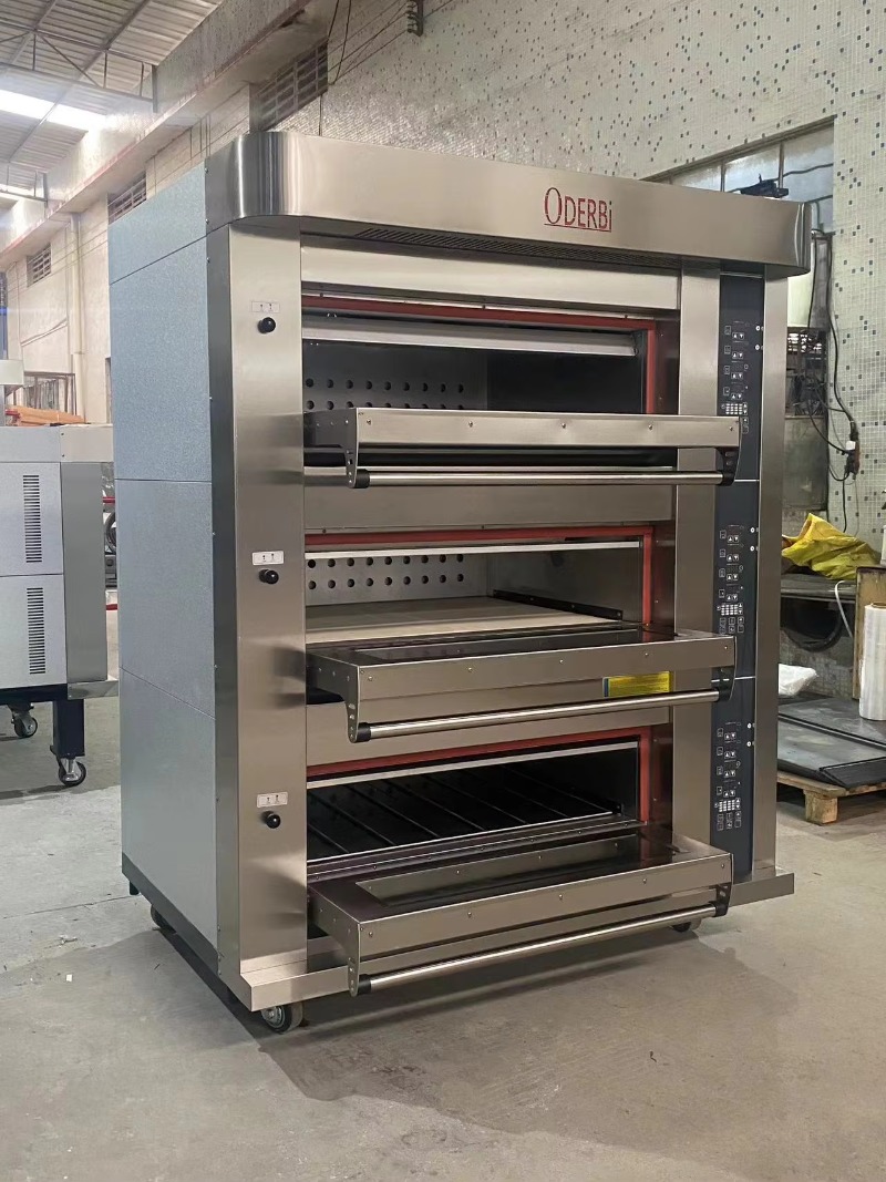 เตาอบแก๊สแบบกำหนดเอง 3 ชั้น 6  - Commercial Kitchen Oven บทวิจารณ์และราคา