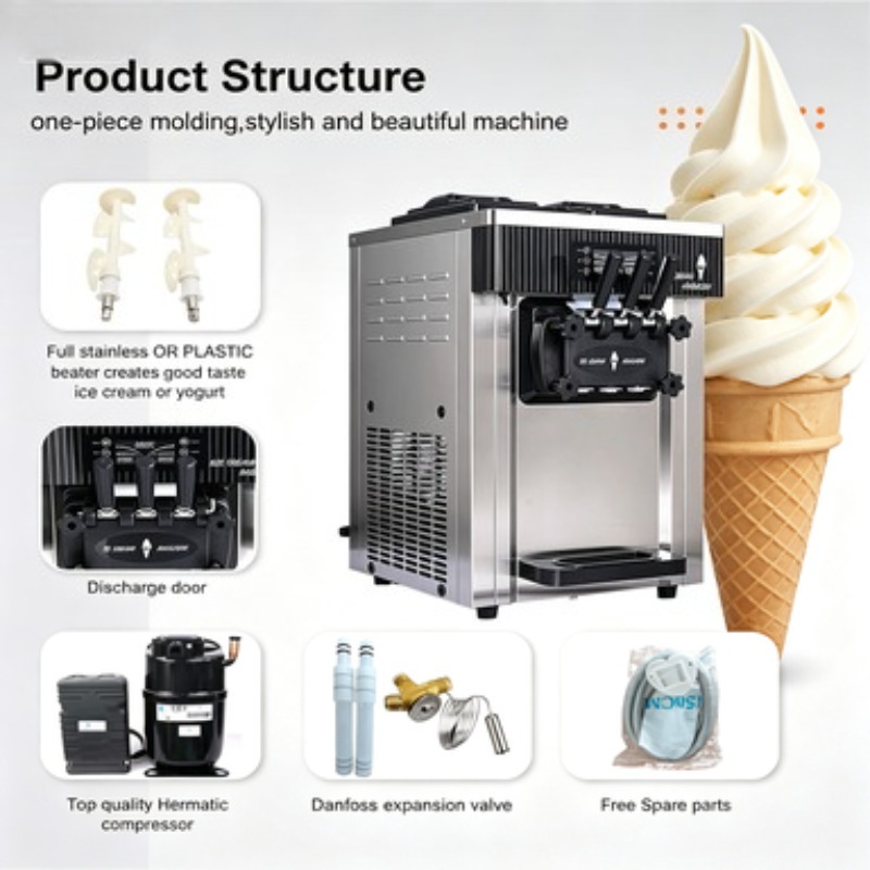 เครื่องทำไอศกรีมแบบตั้งพื้น 20 - Soft Serve Ice Cream Machine บทวิจารณ์และราคา