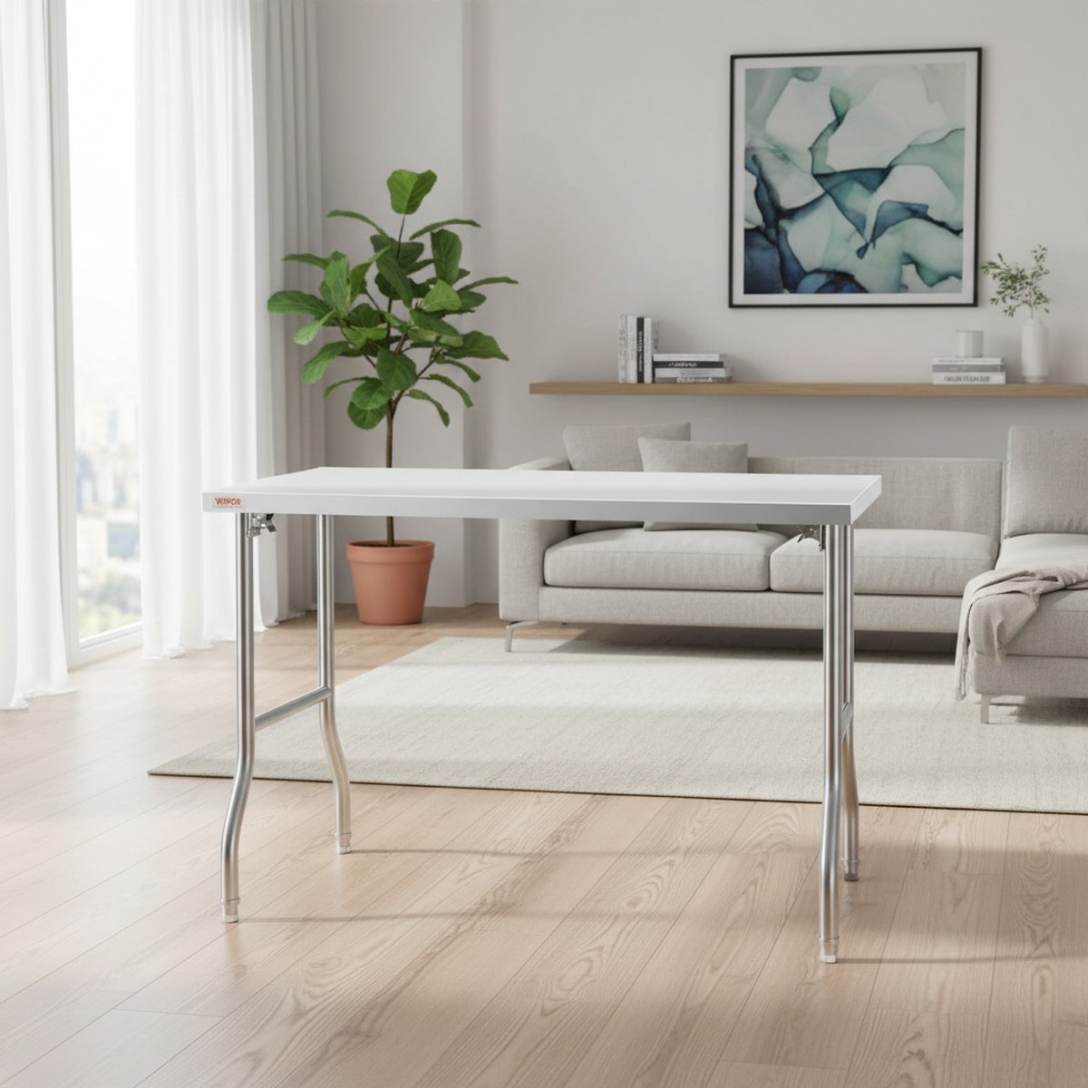 โต๊ะเตรียมอาหารพับได้สแตนเลสสำ - Commercial Kitchen Table บทวิจารณ์และราคา